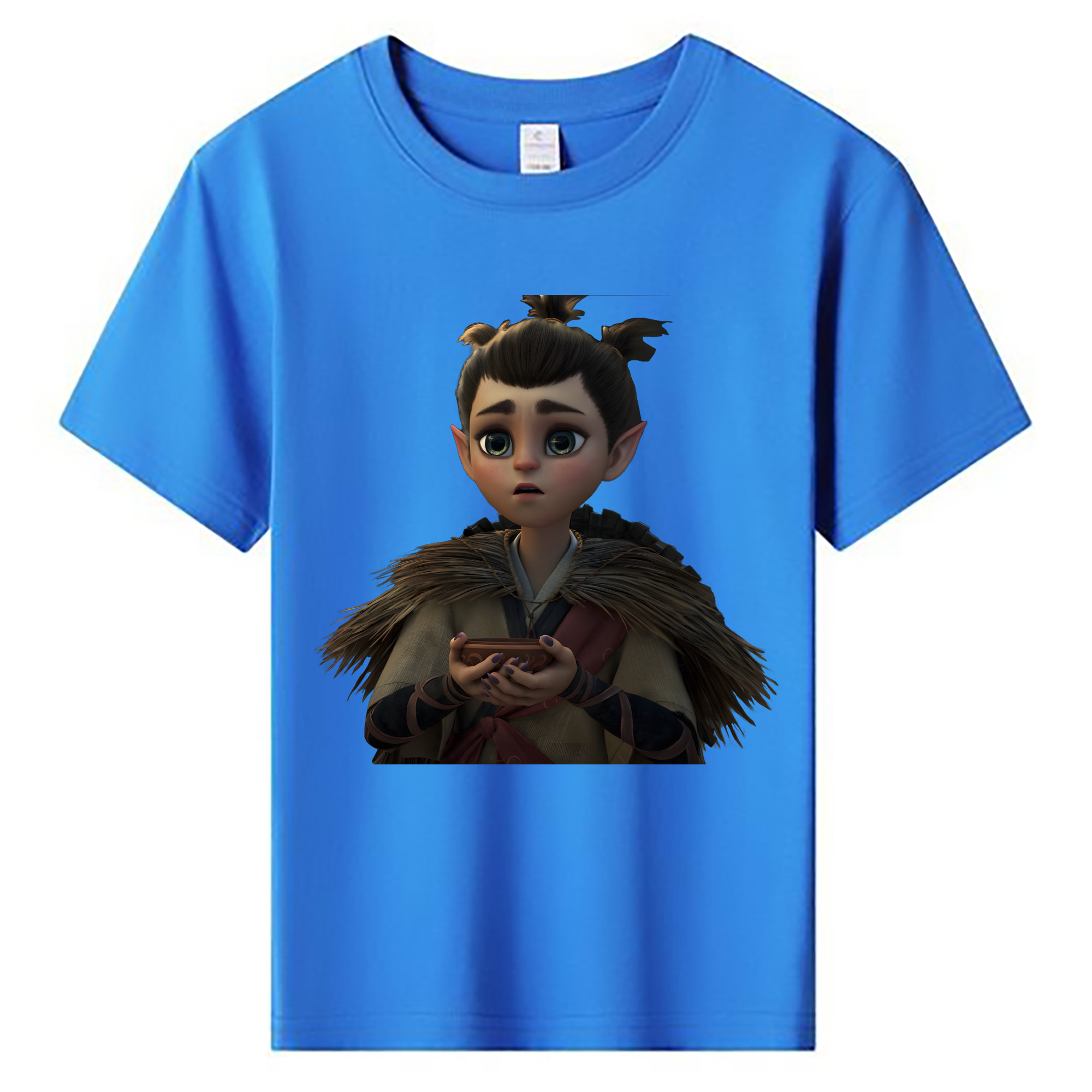 （画像用） Ne Zha 2 ナタ 魔童の大暴れ 綿100％キッズTシャツ（フロントプリント）